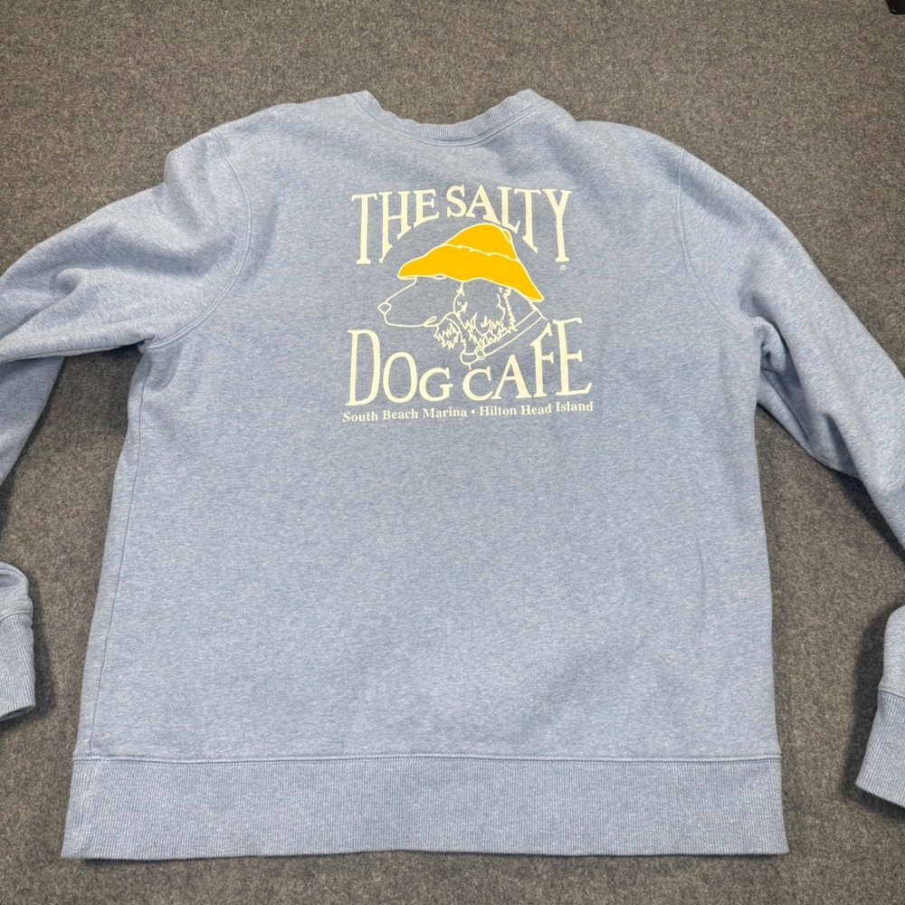 Champion Salty Dog Cafe Hilton Head Island Blue Heather Crewneck Sweatshirt L